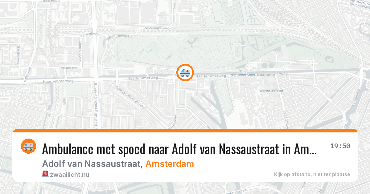Ambulance met spoed naar Adolf van Nassaustraat in Amsterdam — 26 mrt 2026