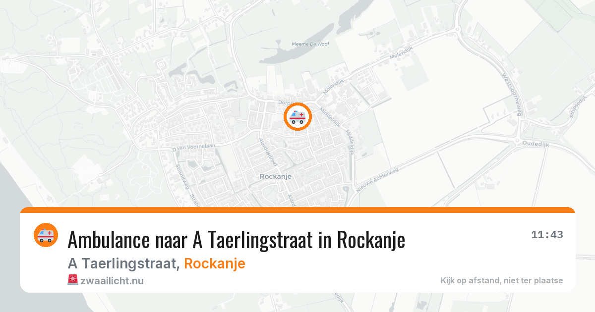 Ambulance naar A Taerlingstraat in Rockanje — 10 jul 2026