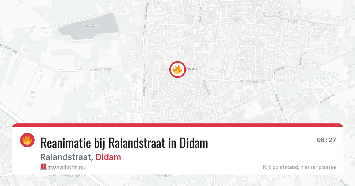 Reanimatie bij Ralandstraat in Didam — 24 jul 2026
