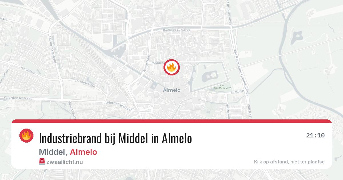 Industriebrand bij Middel in Almelo — 14 jul 2026