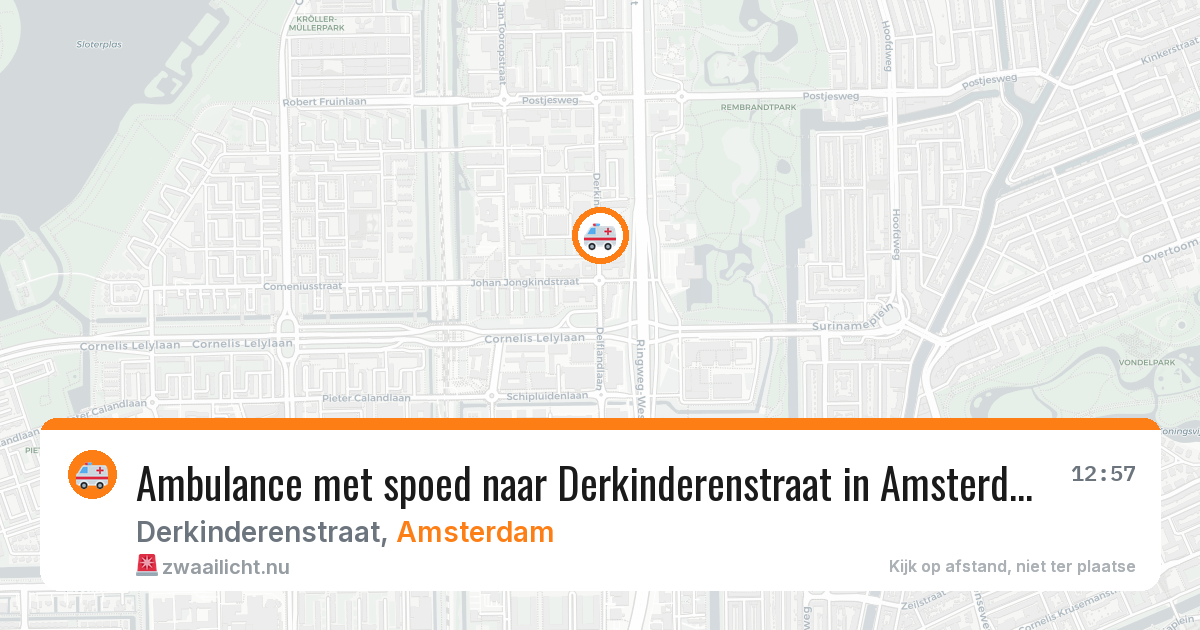 Ambulance met spoed naar Derkinderenstraat in Amsterdam — 4 mei 2026