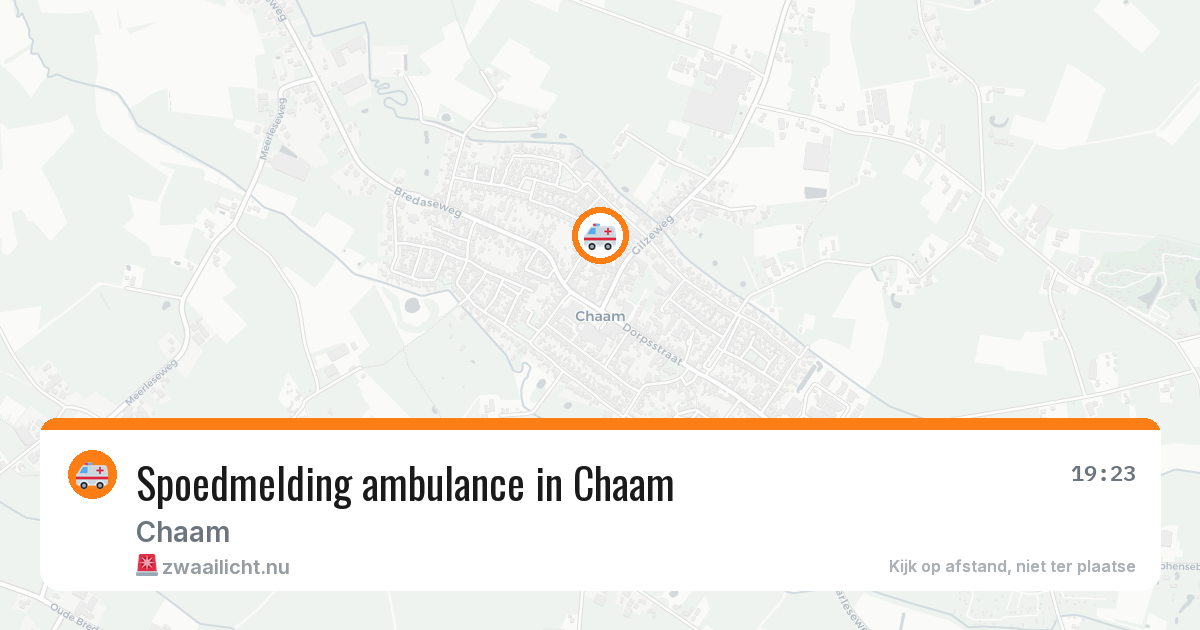 Spoedmelding ambulance in Chaam — 3 apr 2026