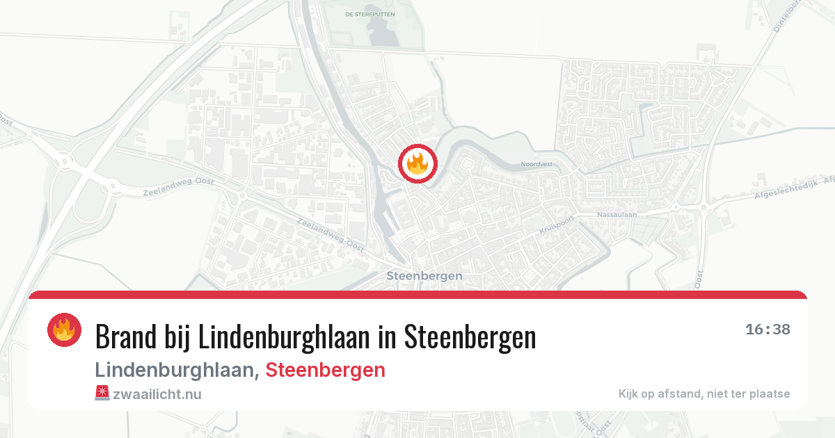 Brand bij Lindenburghlaan in Steenbergen — 17 mrt 2026