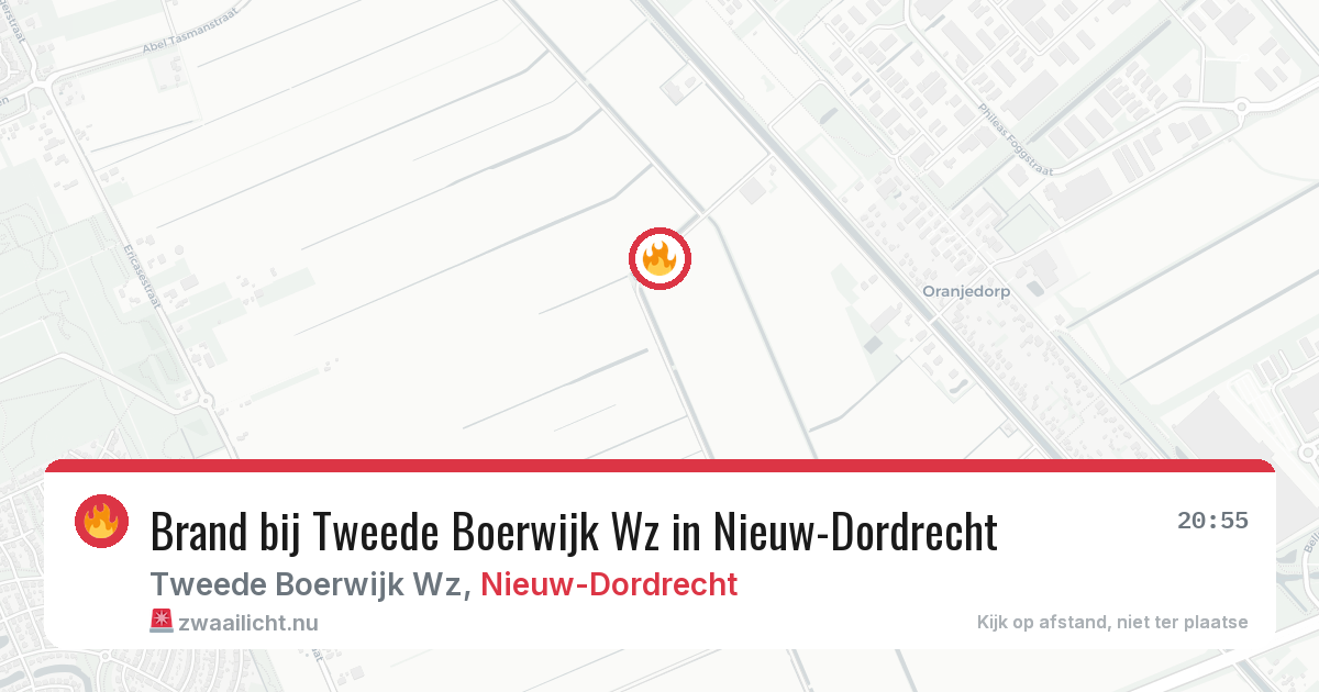Brand bij Tweede Boerwijk Wz in Nieuw-Dordrecht — 20 mrt 2026