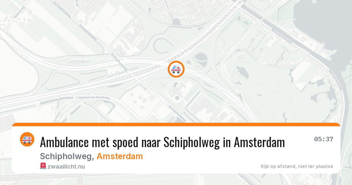 Ambulance met spoed naar Schipholweg in Amsterdam — 15 jul 2026