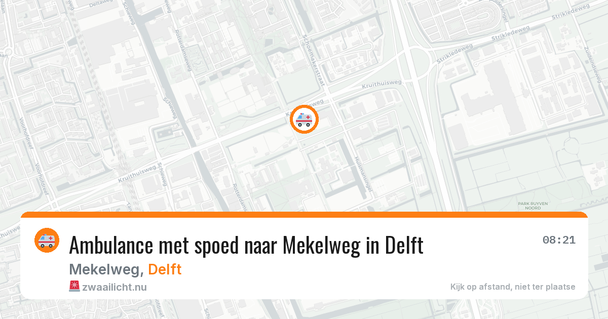 Ambulance met spoed naar Mekelweg in Delft — 6 feb 2026