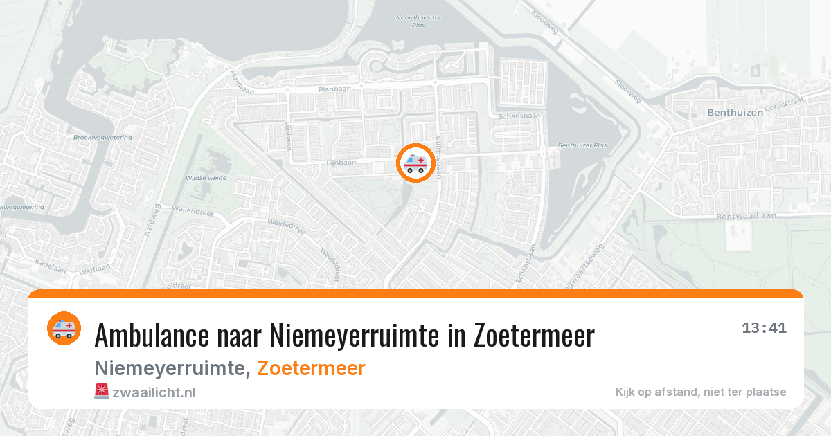 Ambulance naar Niemeyerruimte in Zoetermeer — 17 mrt 2026
