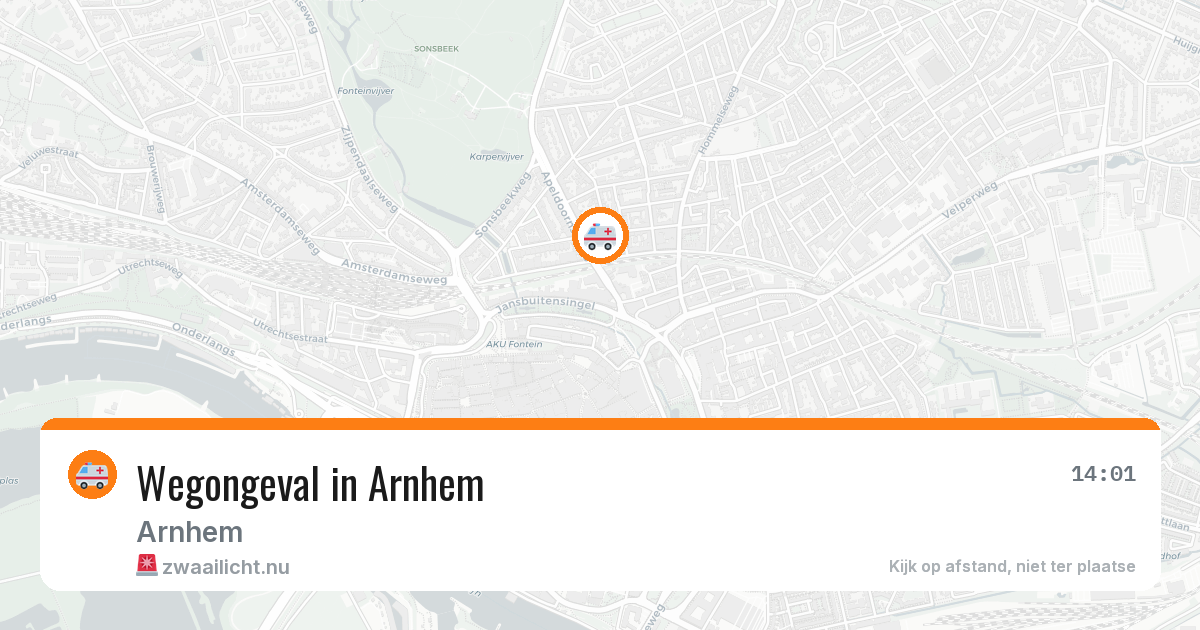 Wegongeval in Arnhem — 15 jul 2026