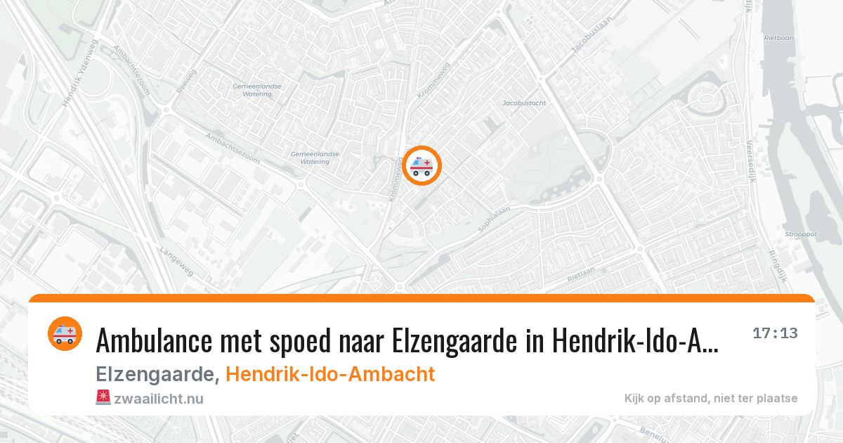 Ambulance met spoed naar Elzengaarde in Hendrik-Ido-Ambacht — 7 mei 2026