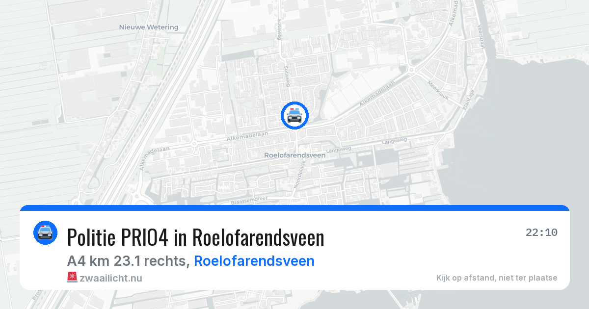 Politie PRIO4 in Roelofarendsveen — 17 jul 2026 | 🚨 Zwaailicht.nu