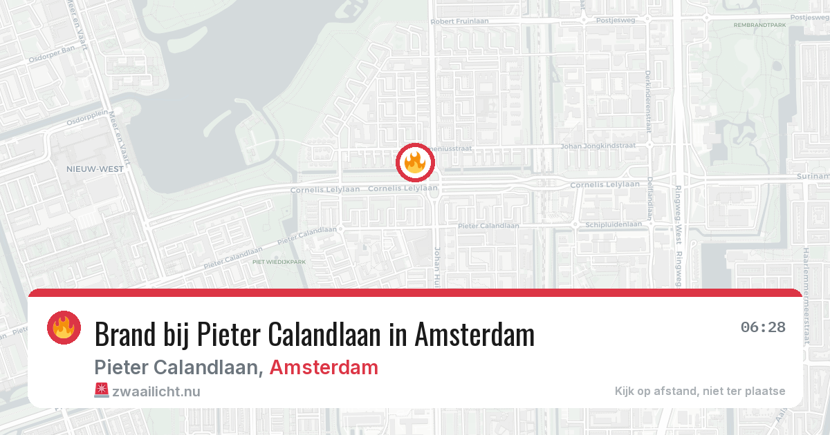 Brand bij Pieter Calandlaan in Amsterdam — 26 mei 2026