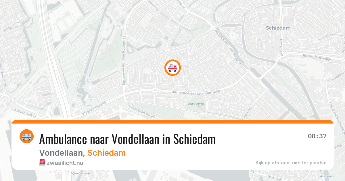 Ambulance naar Vondellaan in Schiedam — 11 jul 2026