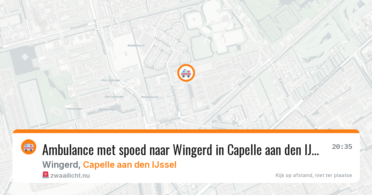 Ambulance met spoed naar Wingerd in Capelle aan den IJssel — 23 mei 2026