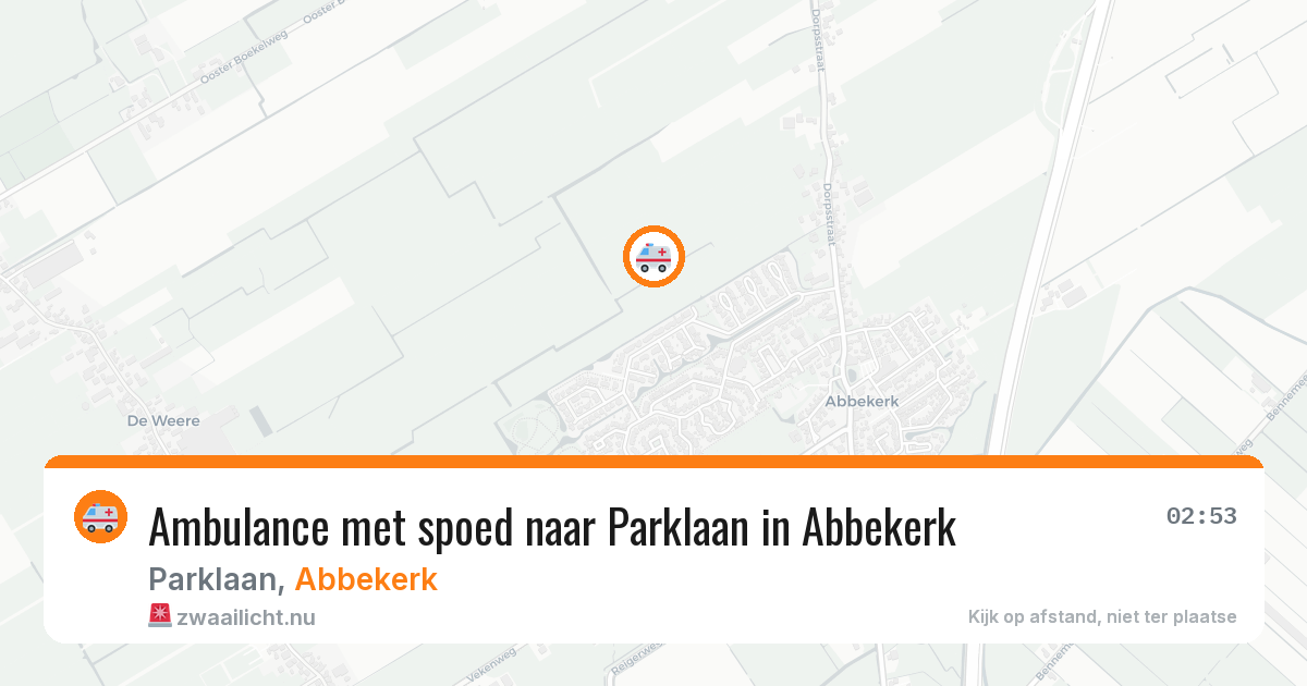 Ambulance met spoed naar Parklaan in Abbekerk — 2 apr 2026