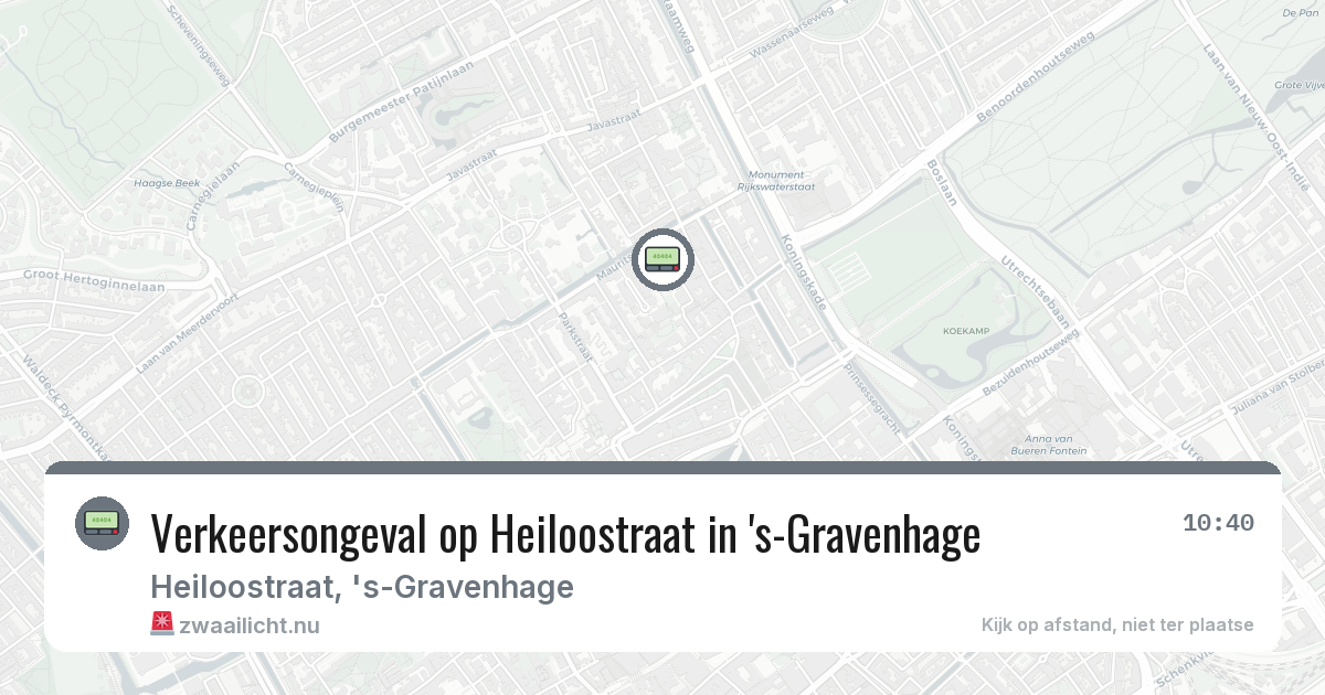 Verkeersongeval op Heiloostraat in 's-Gravenhage — 16 feb 2026