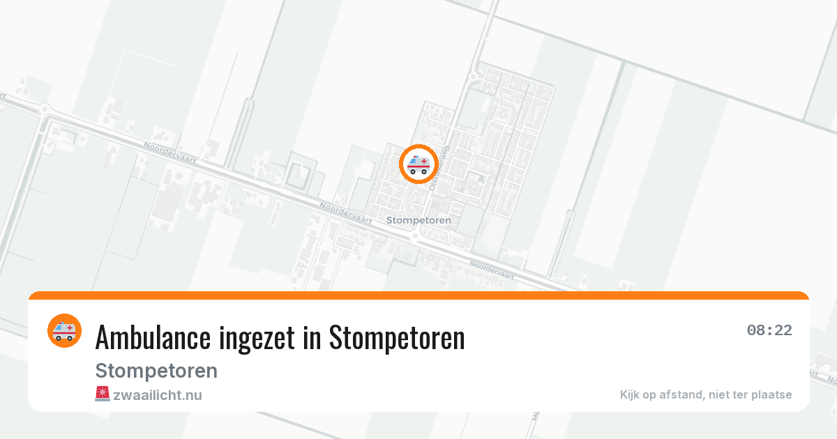 Ambulance ingezet in Stompetoren — 19 jun 2026