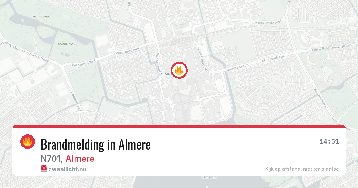 Brandmelding in Almere — 15 jul 2026