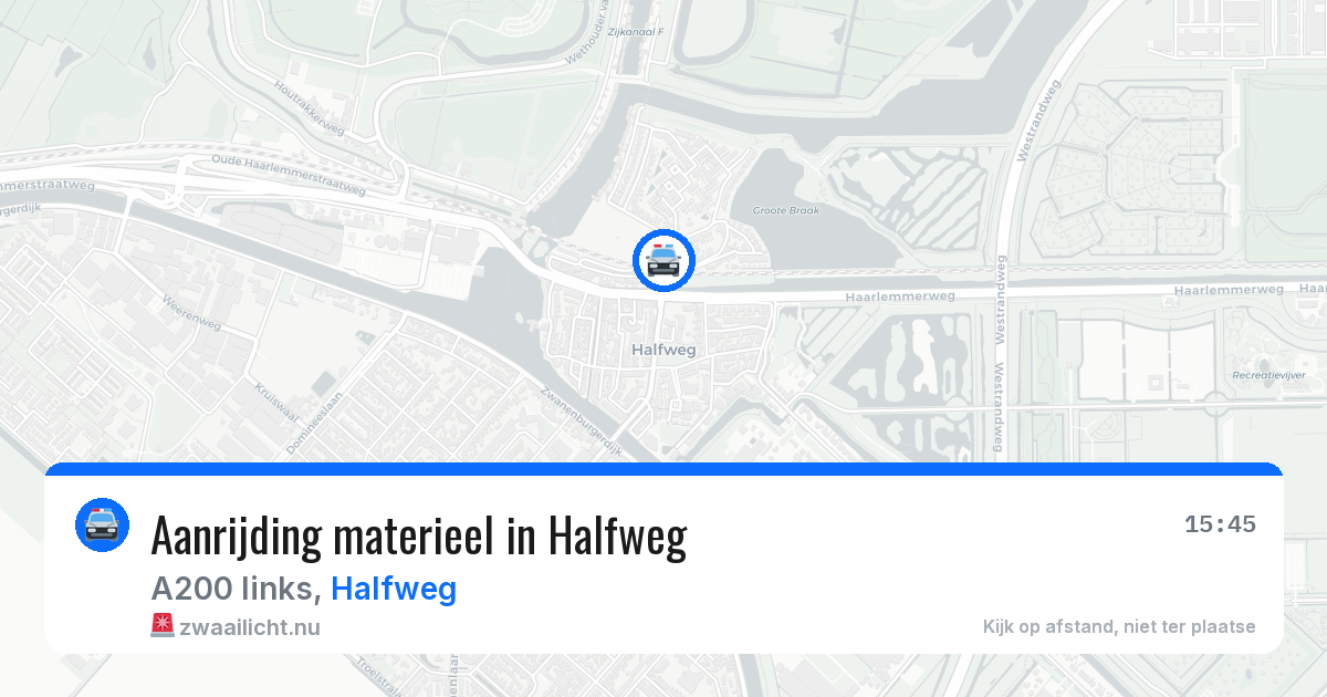 Aanrijding materieel in Halfweg — 23 mrt 2026