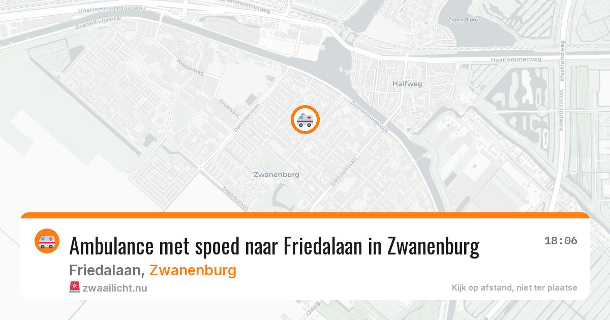 Ambulance met spoed naar Friedalaan in Zwanenburg — 14 jul 2026