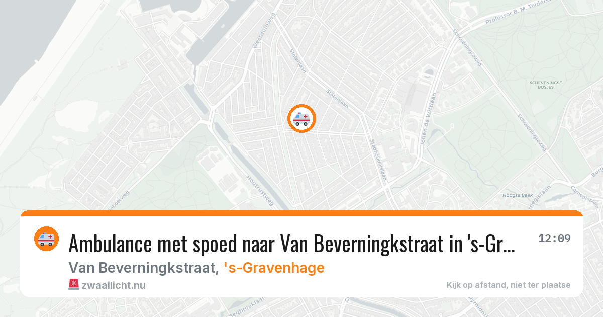 Ambulance met spoed naar Van Beverningkstraat in 's-Gravenhage — 16 mrt 2026