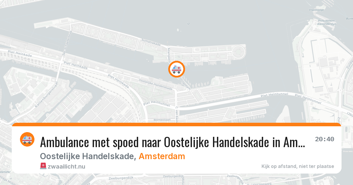 Ambulance met spoed naar Oostelijke Handelskade in Amsterdam — 21 mrt 2026