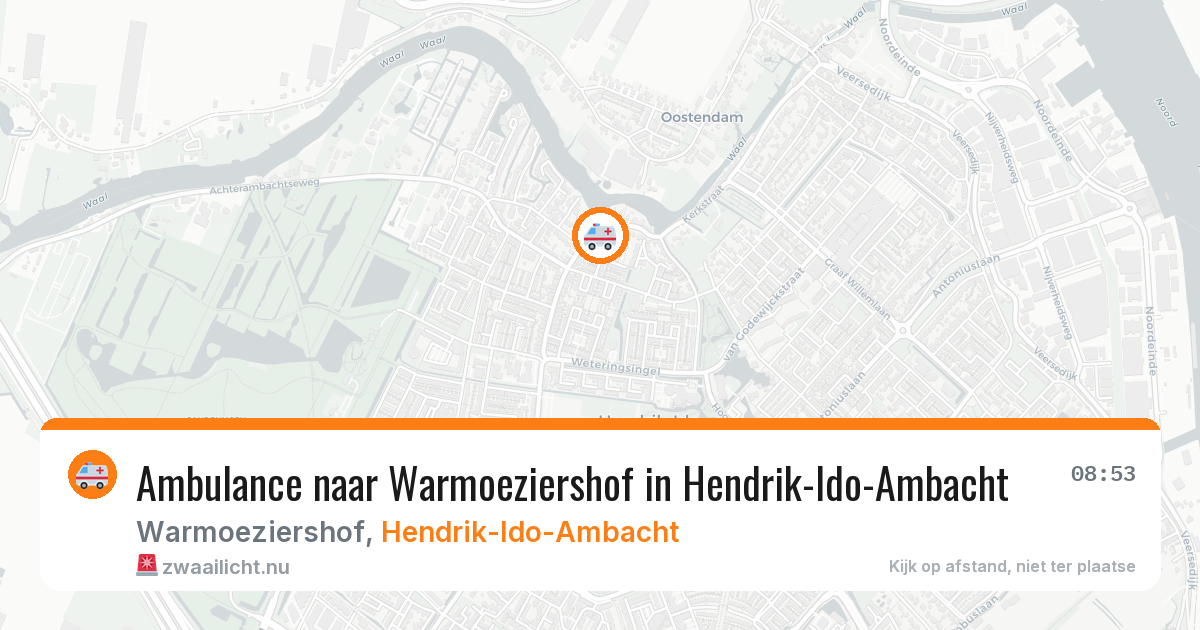 Ambulance naar Warmoeziershof in Hendrik-Ido-Ambacht — 29 apr 2026