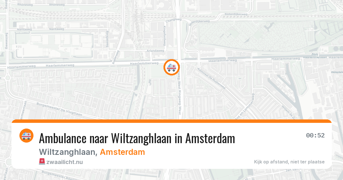 Ambulance naar Wiltzanghlaan in Amsterdam — 20 jul 2026