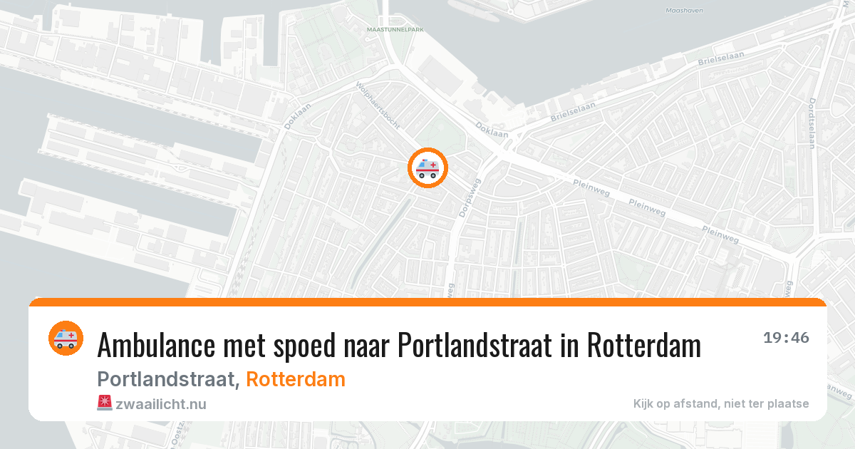 Ambulance met spoed naar Portlandstraat in Rotterdam — 1 jun 2026