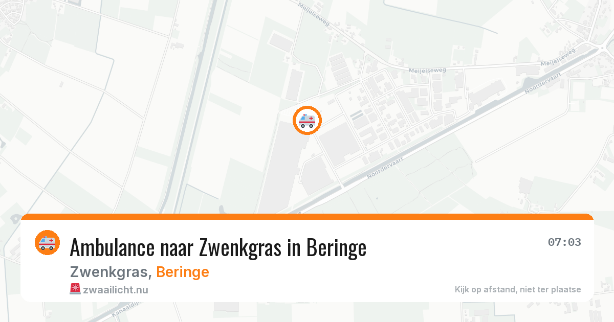 Ambulance naar Zwenkgras in Beringe — 15 jul 2026