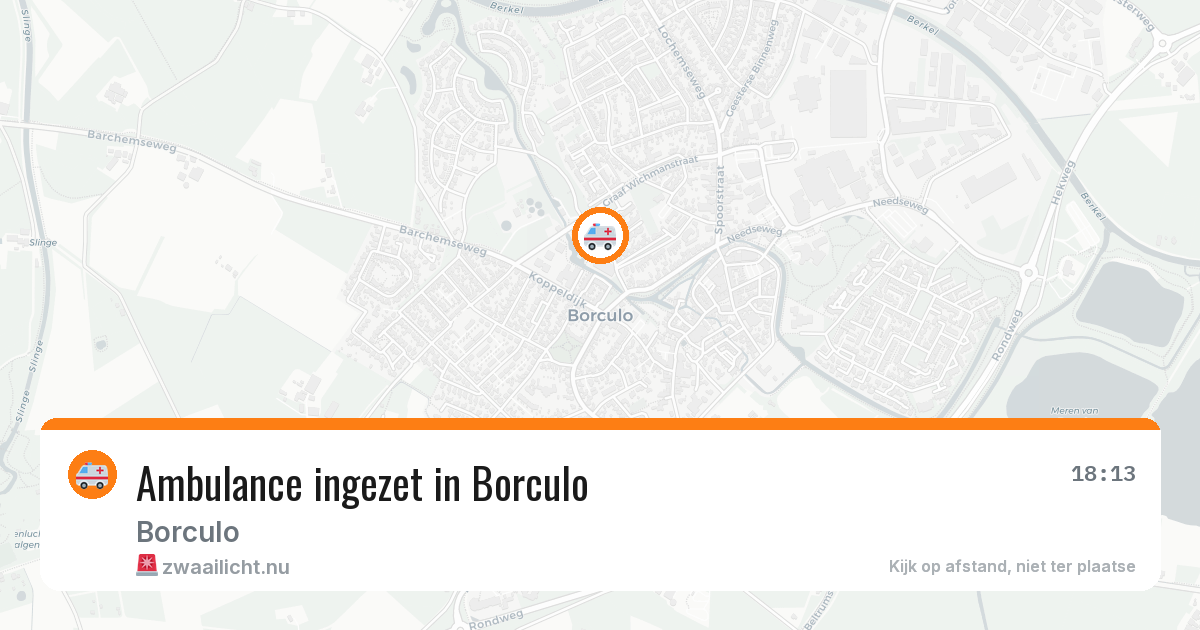 Ambulance ingezet in Borculo — 19 jul 2026