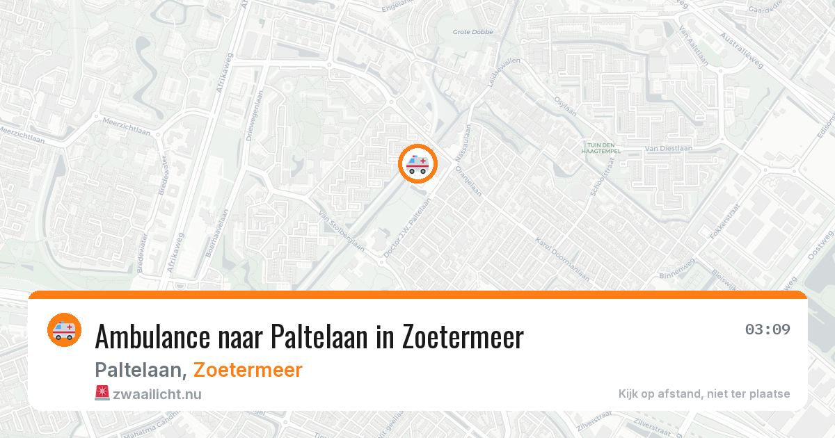 Ambulance naar Paltelaan in Zoetermeer — 21 jul 2026