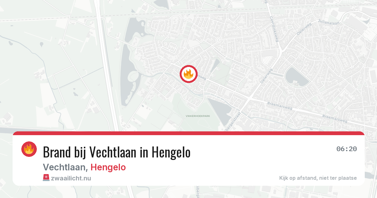 Brand bij Vechtlaan in Hengelo — 12 apr 2026