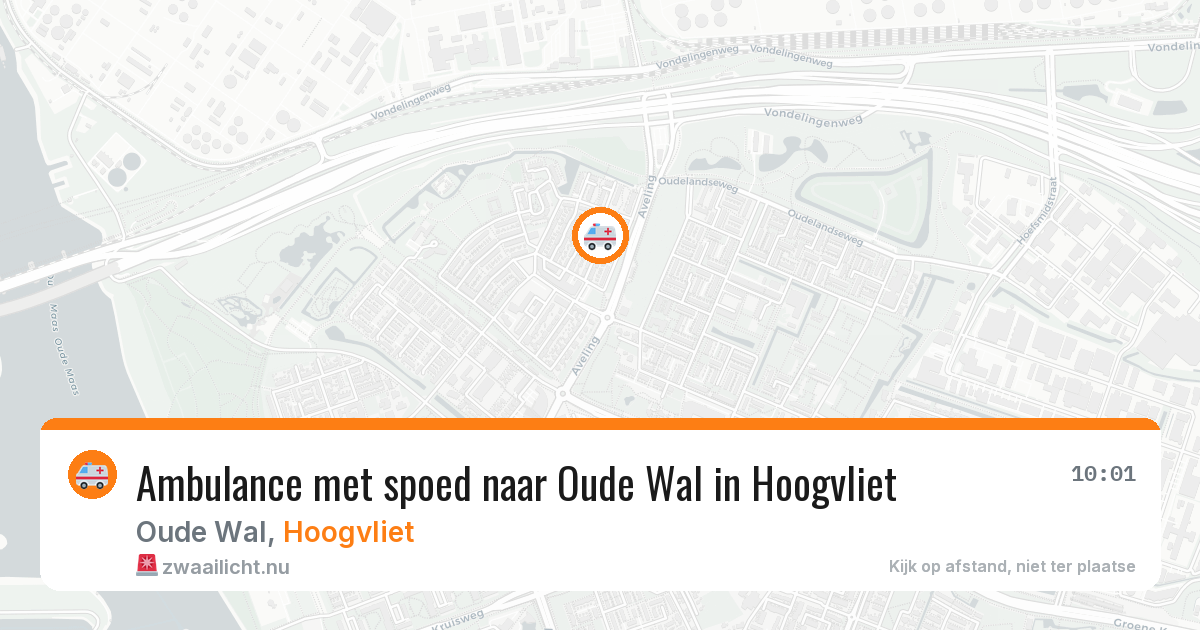 Ambulance met spoed naar Oude Wal in Hoogvliet — 1 jun 2026