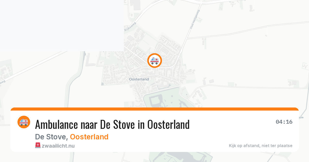 Ambulance naar De Stove in Oosterland — 20 mei 2026