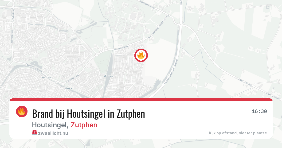 Brand bij Houtsingel in Zutphen — 15 jul 2026