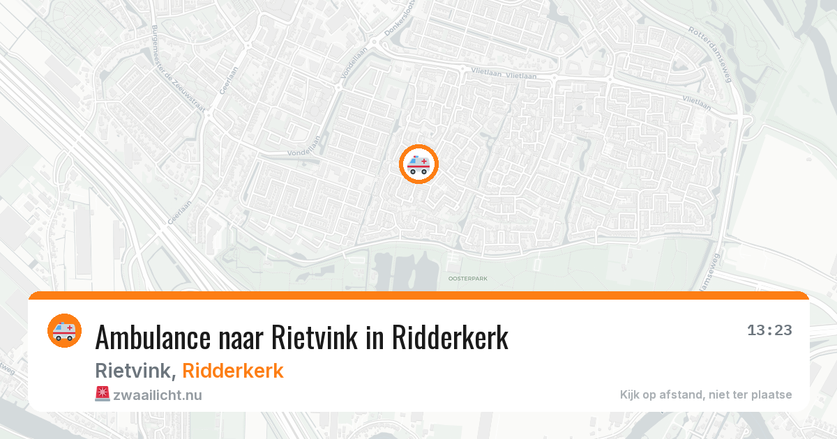 Ambulance naar Rietvink in Ridderkerk — 22 jul 2026
