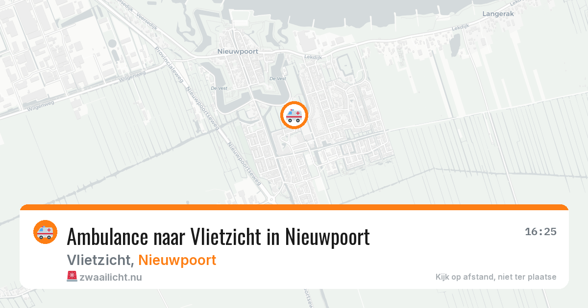 Ambulance naar Vlietzicht in Nieuwpoort — 15 feb 2026