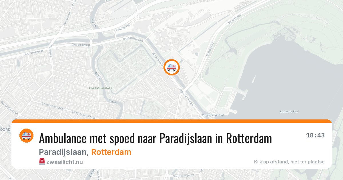 Ambulance met spoed naar Paradijslaan in Rotterdam — 8 jul 2026
