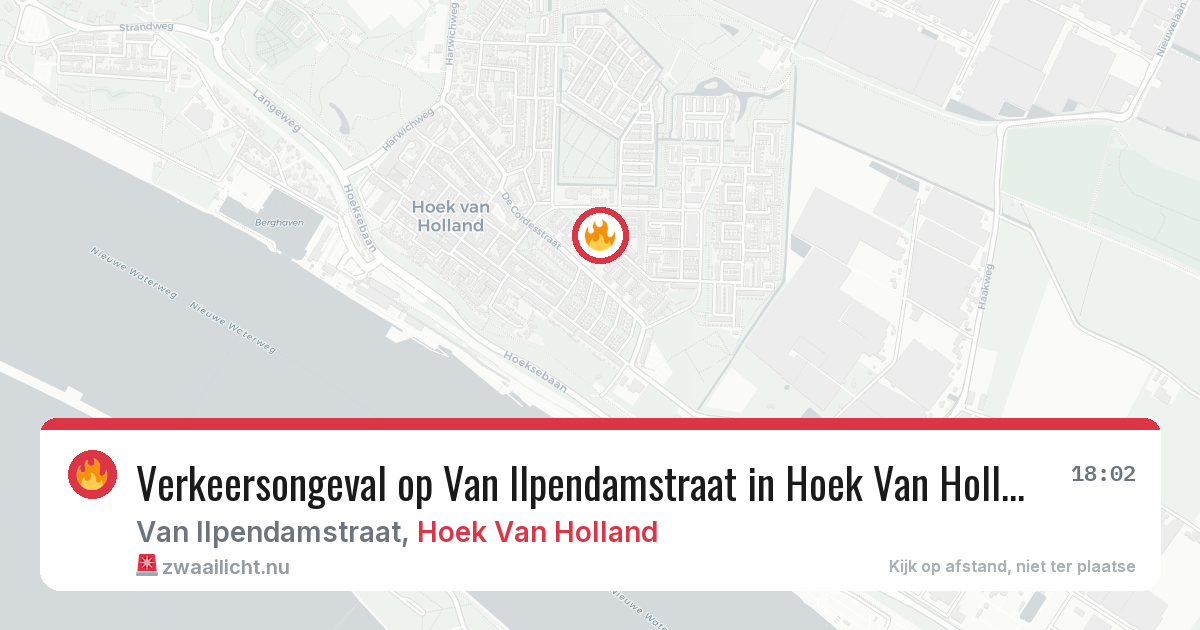 Verkeersongeval op Van Ilpendamstraat in Hoek Van Holland — 26 mei 2026