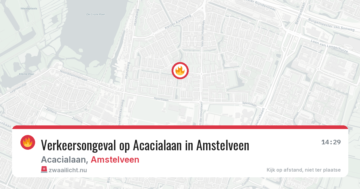 Verkeersongeval op Acacialaan in Amstelveen — 21 mei 2026