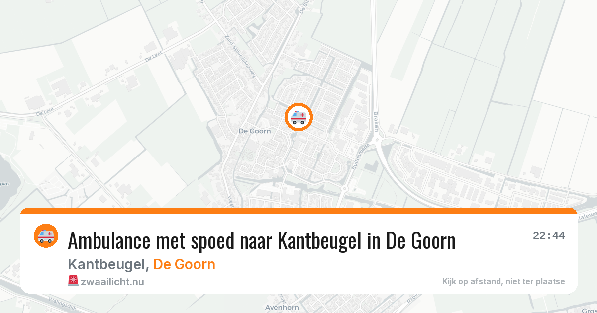 Ambulance met spoed naar Kantbeugel in De Goorn — 24 mei 2026