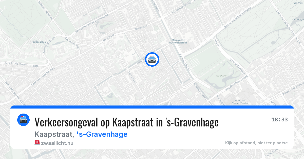 Verkeersongeval op Kaapstraat in 's-Gravenhage — 7 apr 2026