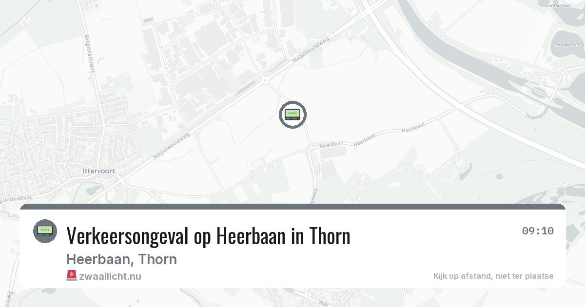 Verkeersongeval op Heerbaan in Thorn — 1 feb 2026