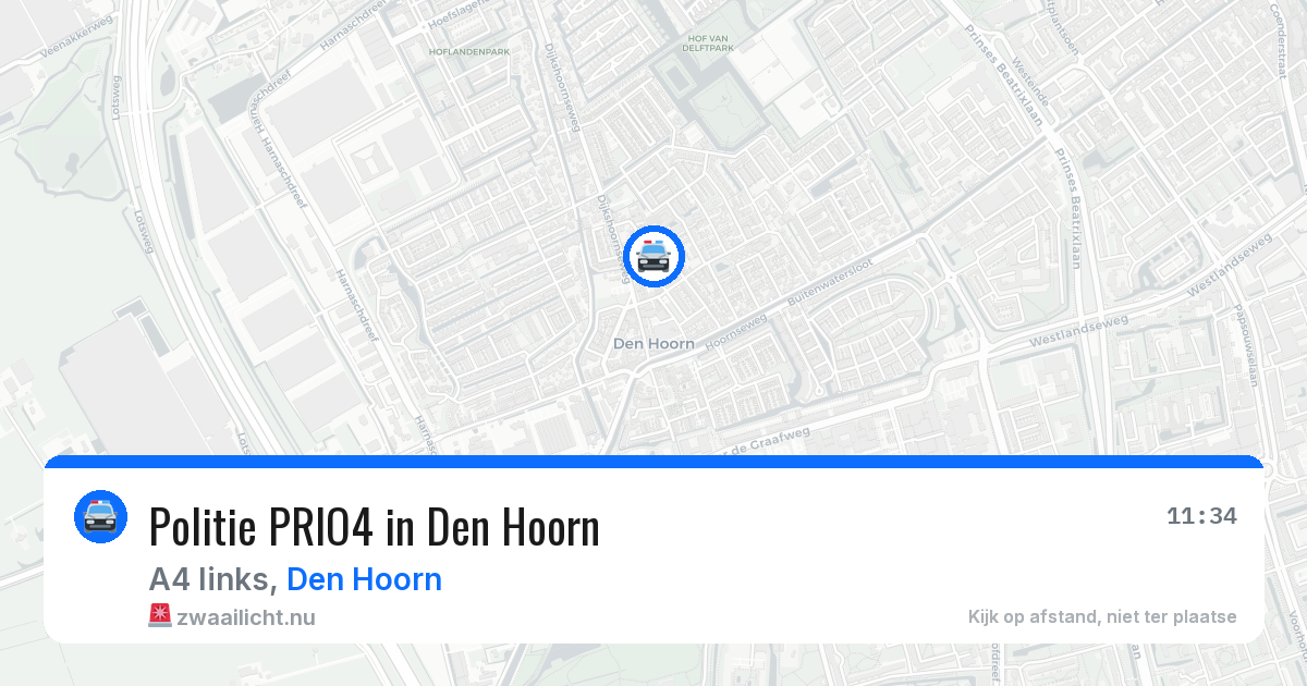 Politie PRIO4 in Den Hoorn — 18 jul 2026 | 🚨 Zwaailicht.nu