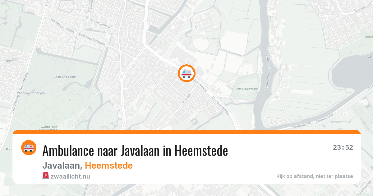 Ambulance naar Javalaan in Heemstede — 25 mrt 2026
