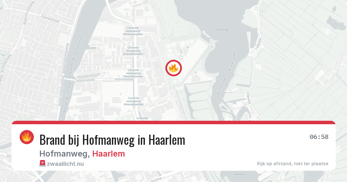 Brand bij Hofmanweg in Haarlem — 26 mei 2026