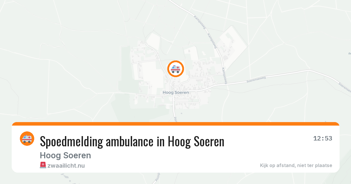 Spoedmelding ambulance in Hoog Soeren — 26 mrt 2026