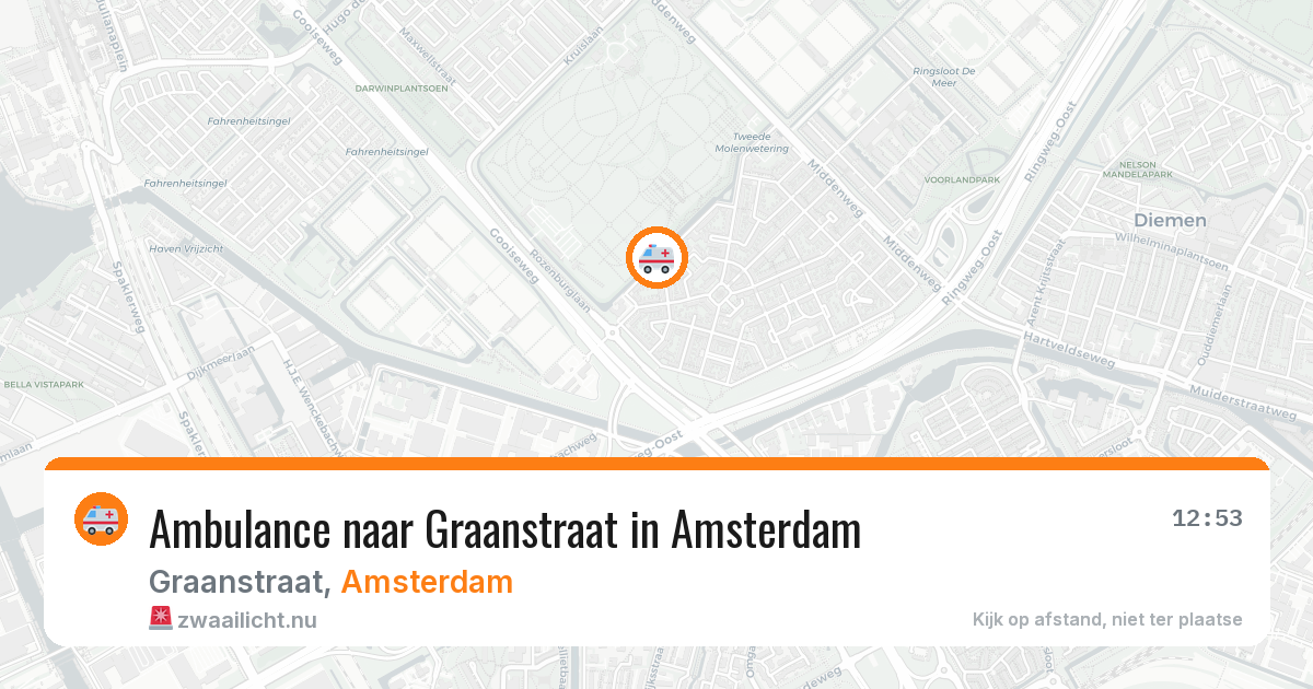 Ambulance naar Graanstraat in Amsterdam — 30 mei 2026