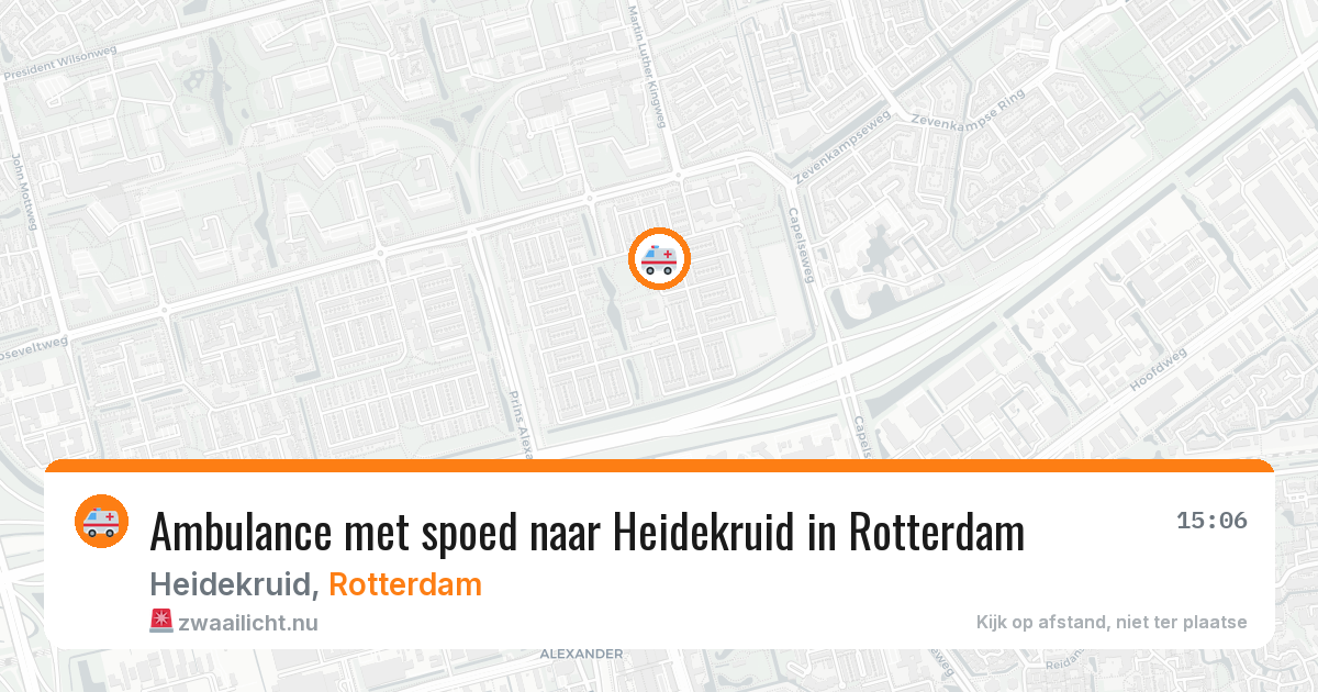 Ambulance met spoed naar Heidekruid in Rotterdam — 23 mei 2026