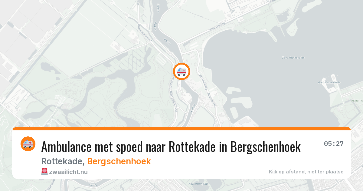 Ambulance met spoed naar Rottekade in Bergschenhoek — 17 apr 2026